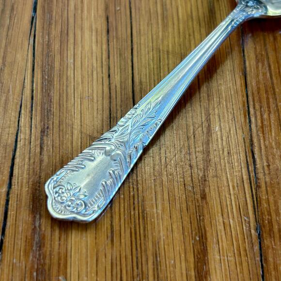 Vintage Japan Nickel Silver Demitasse Flatware Spoon 4.25" - Picture 2 of 11